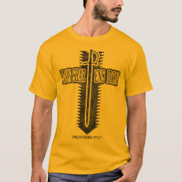 Järn vässar järn Kristet Phi Rho-design T Shirt