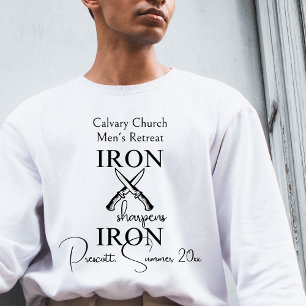 Järn vässar Järnkniv Mäns kristna retreat T Shirt