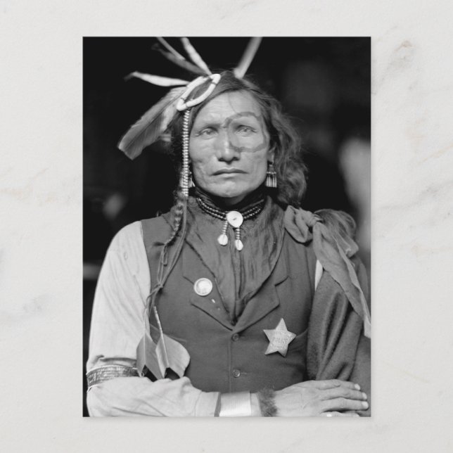 Järn White Man: 1900 Vykort (Framsida)