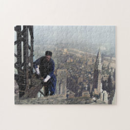 Järn Worker vid ramverket Empire state 1930 Jig Pussel