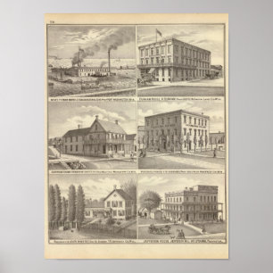 Järn Works, hotell och bostäder i Washington Poster