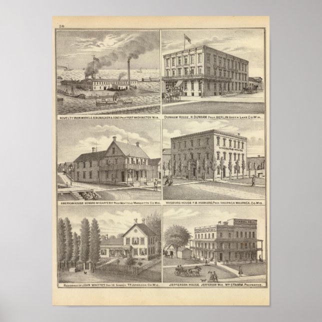 Järn Works, hotell och bostäder i Washington Poster (Framsidan)