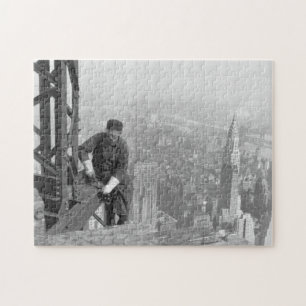 Järnarbetare ramverk av Empire State 1930 Pussel