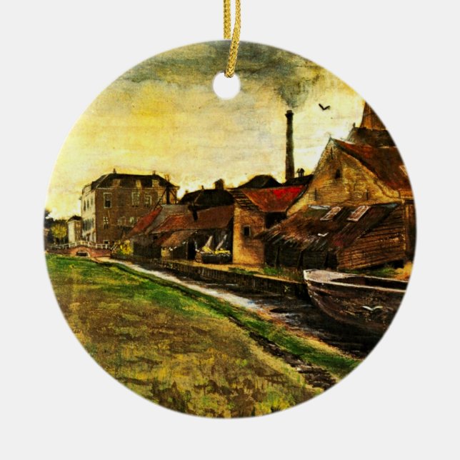 Järnbruket i Haag av Vincent van Gogh Julgransprydnad Keramik (Framsidan)