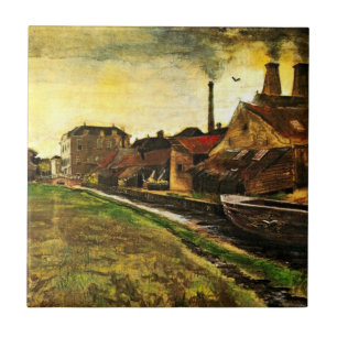 Järnbruket i Haag av Vincent van Gogh Kakelplatta