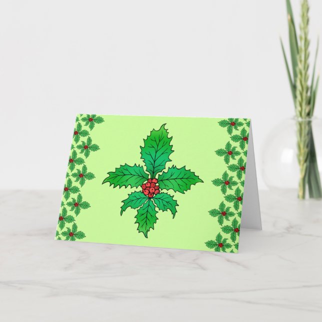 Järnek Fleur de lis Helgkort (Framsida)