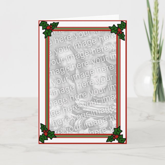 Järnek-/fotohälsningkort Kort (Framsida)