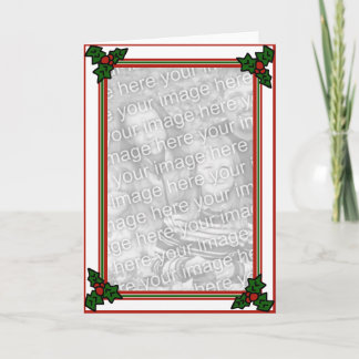 Järnek-/fotohälsningkort Kort