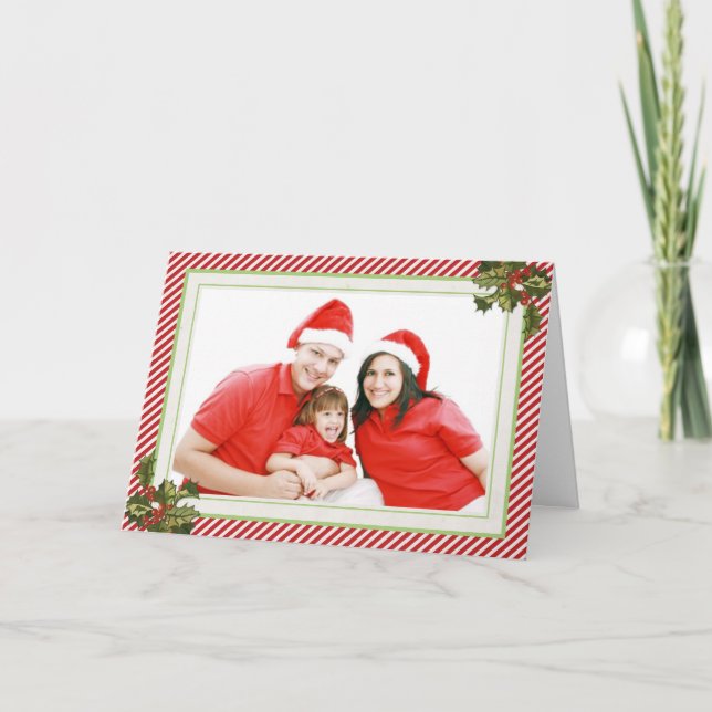 Järnek- och randvikningjulkort helgkort (Framsida)