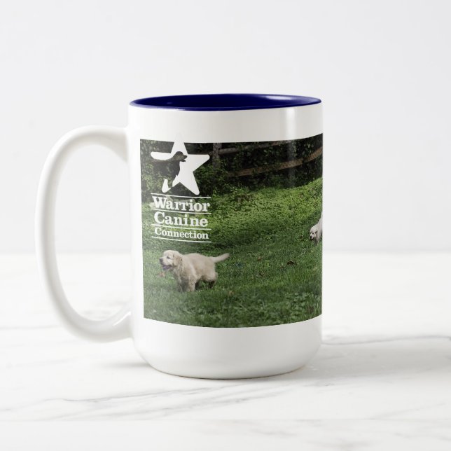 Järnek stojar halva dussin muggen Två-Tonad mugg (Vänster)