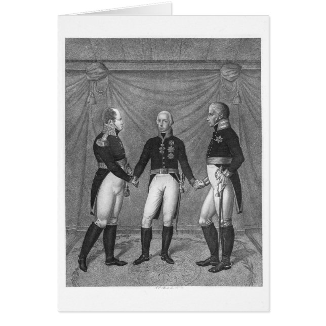 Järnekalliansen, 1815 hälsningskort (Framsidan)