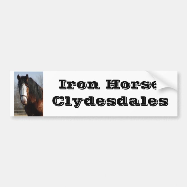 JärnhästClydesdales bildekal (Framsidan)