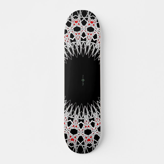 Järnkorsmandala 2 mini skateboard bräda 18,5 cm (Framsida)