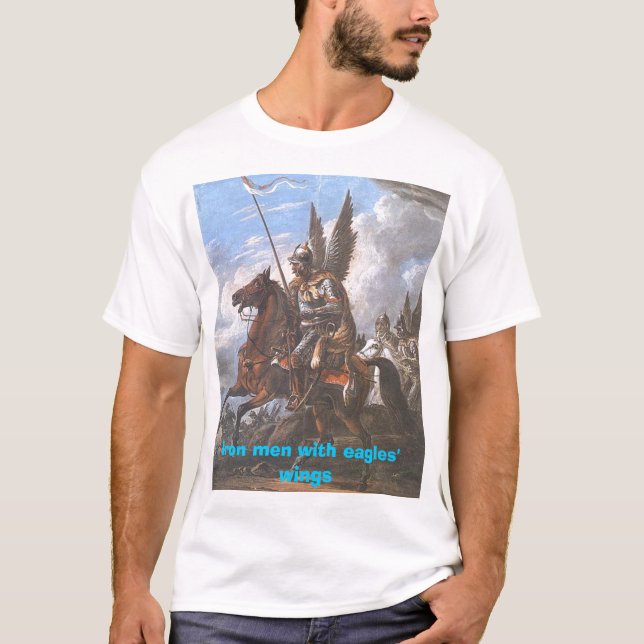 Järnmanar med örn vingar t shirt (Framsida)