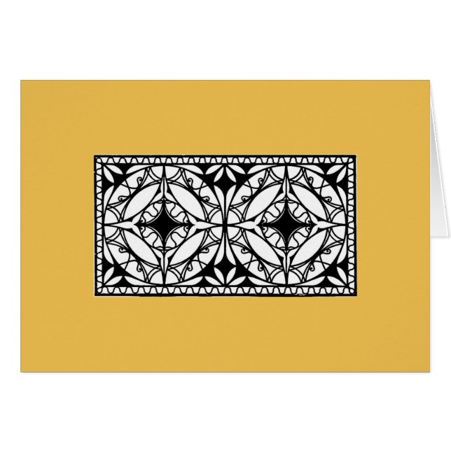 Järnskyddsgallerdesign, 1912; Modernistisk stil Hälsningskort (Framsidan Horizontal)