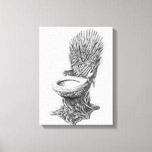 Järntronen Toalett – Roligt Game of Thrones Canvastryck