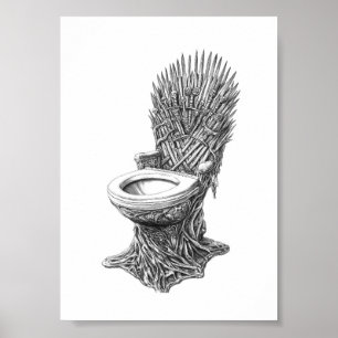 Järntronen Toalett – Roligt Game of Thrones Poster