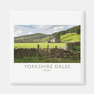 Järnväg affisch för Yorkshire dalar Magnet