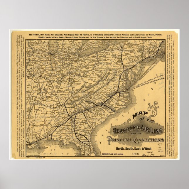 Järnväg för sjöförbindelse Luft Poster (Framsidan)