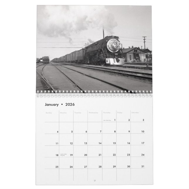 Järnväg fotograferar vid Alden Armstrong Kalender (Jan 2026)