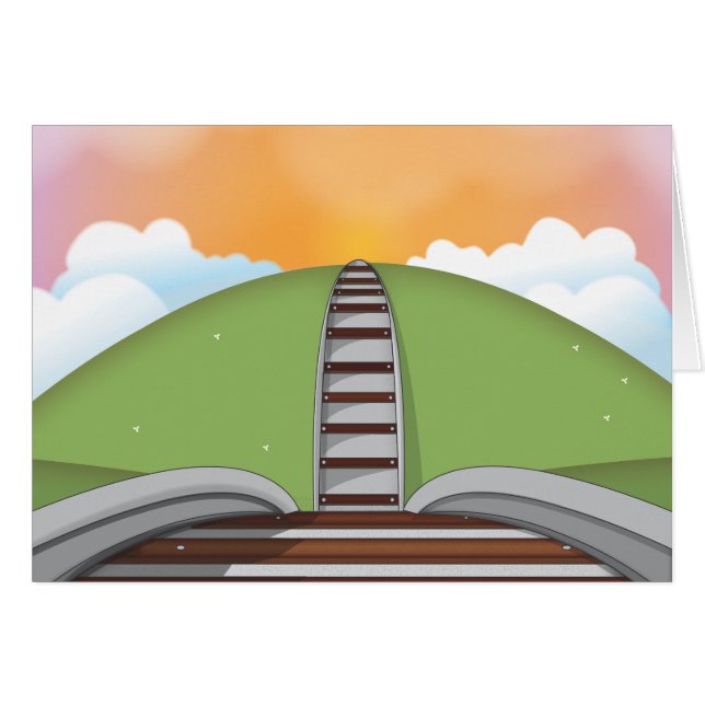 Järnväg Hälsningskort (Framsidan Horizontal)