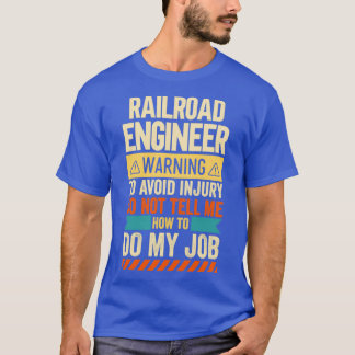 Järnväg Ingenjör Varning 2 T Shirt