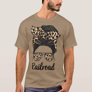 Järnväg Messy Bun Life Railroad MAMMA Life Railroa T Shirt