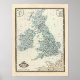 Järnväg och kanaler av brittiska Isles Poster