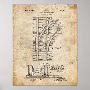 Järnväg Patent Poster