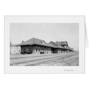 Järnväg Station View Hälsningskort