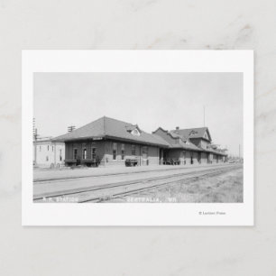 Järnväg Station View Vykort
