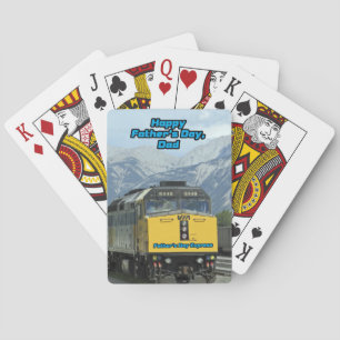 Järnväg Tåg Engine Lycklig Fars dag Pappa Casinokort