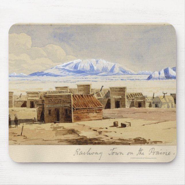 Järnväg Town på prärien Musmatta (Framsidan)