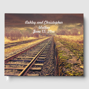 Järnväg Tracks Bröllop Guestbook Gästböcker