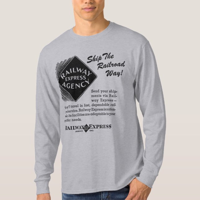 Järnväg uttryckligt - sänd T-tröja för järnväg T-shirt (Framsida)