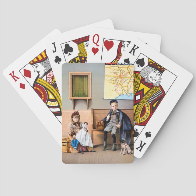 JÄRNVÄGAFFISCH, 1898 CASINOKORT (Baksidan)