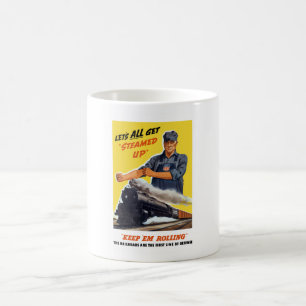 Järnvägar är första fodrar av försvar -- WW2 Kaffemugg