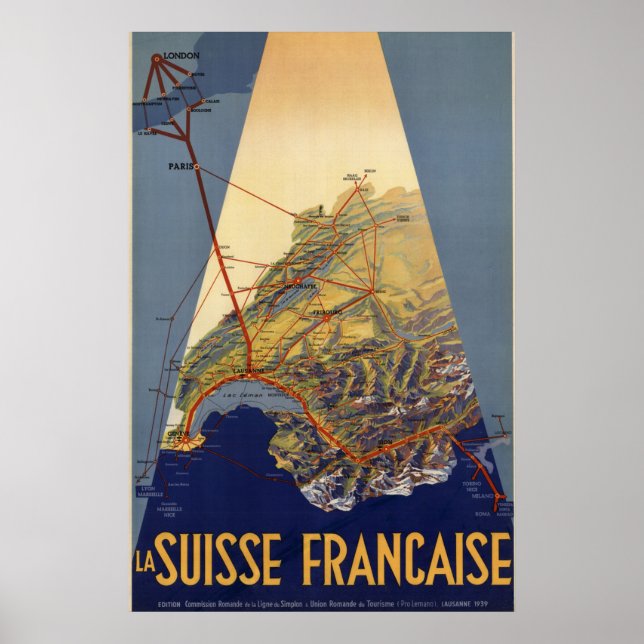 Järnvägar i Schweiz Poster (Framsidan)