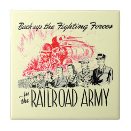 JärnvägArmé-Baksidaen upp stridighetstyrkorna Kakelplatta