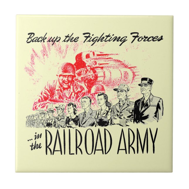 JärnvägArmé-Baksidaen upp stridighetstyrkorna Kakelplatta (Framsidan)