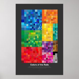 Järnvägarnas färger (mörkt) poster