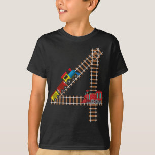 Järnvägen 4e födelsedagen, 4 år gamla barn t shirt
