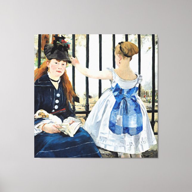 Järnvägen, berömd Edouard Manet-målning Canvastryck (Framsida)