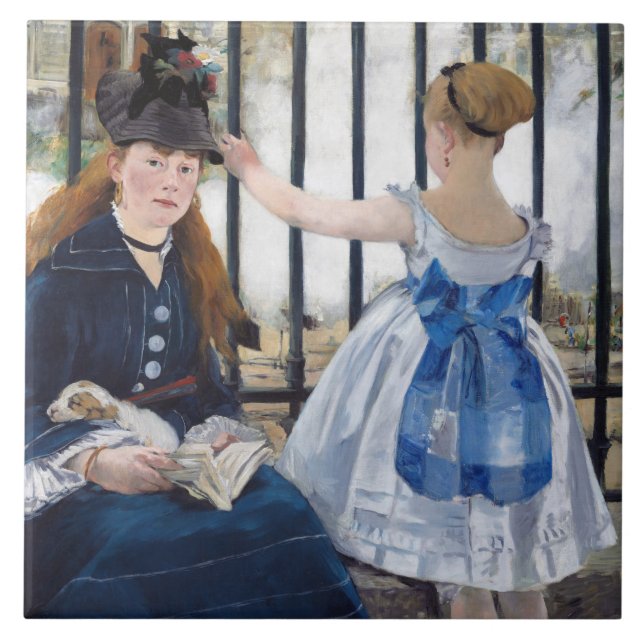Järnvägen, Edouard Manet Kakelplatta (Framsidan)