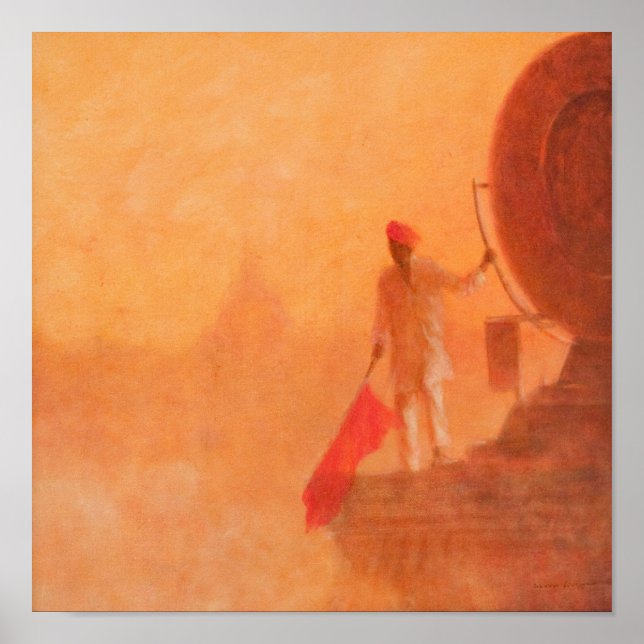 Järnvägen Flagga man Agra 2010 Poster (Framsidan)