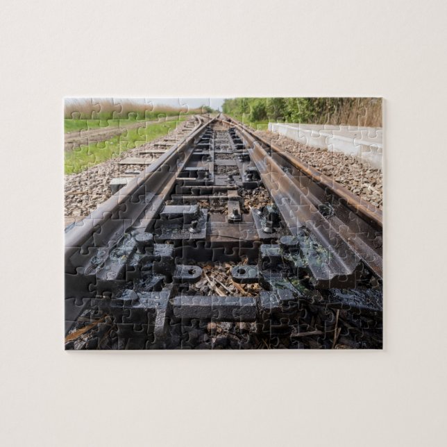 Järnvägen försvinner i Avstånd Pussel (Horisontell)