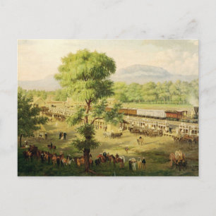 Järnvägen i Mexikanska dalen, 1869 Vykort