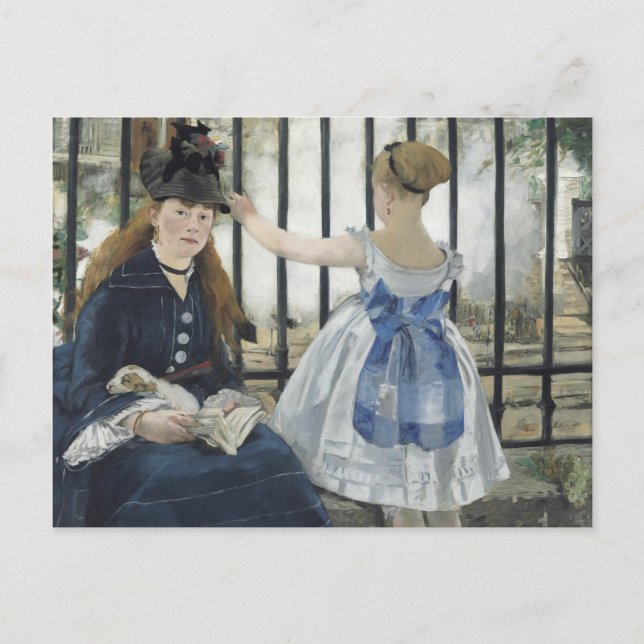 Järnvägen - Manet Impressionist Painting Art Vykort (Framsida)