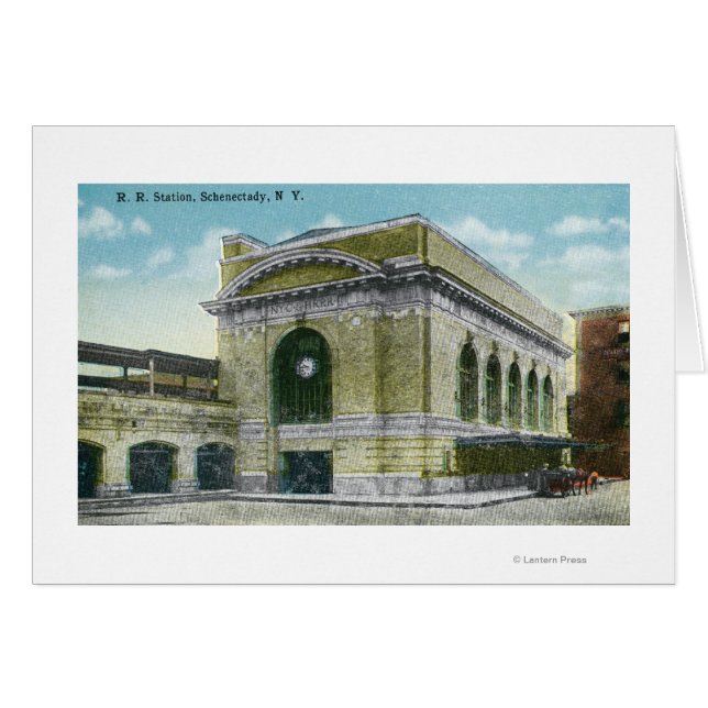 Järnvägen Station 2 Hälsningskort (Framsidan Horizontal)