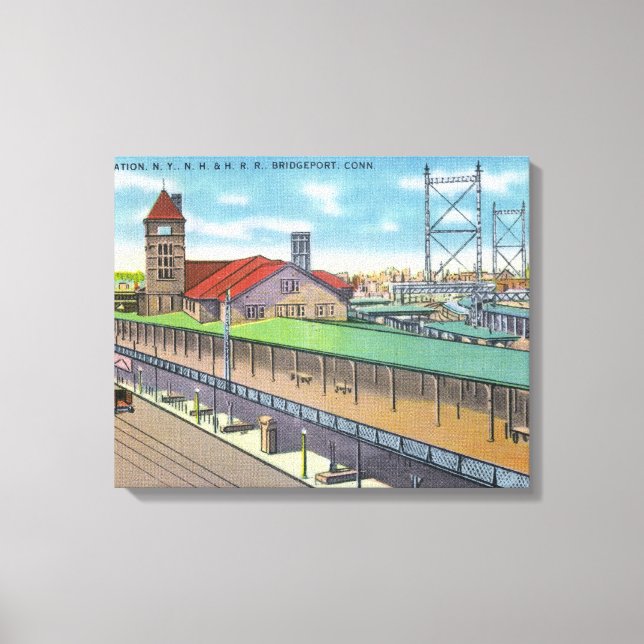 Järnvägen Station 2: yttre sikt Canvastryck (Framsida)
